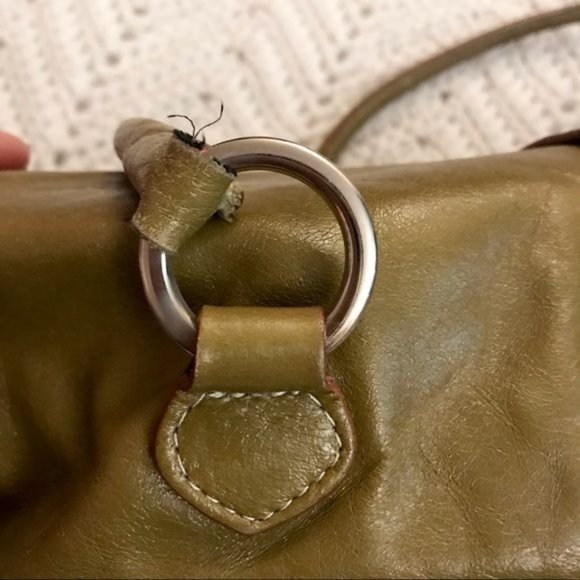 Helen Welsh Vintage Retro Green Leather Shoulder Baguette Purse Bag - Picture 6 of 16